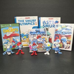 Smurf Bundle..3 Dvd's, 2 Books, 5 Figures